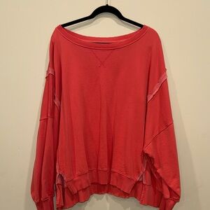 American Eagle Outfitters Coral over sized  Sweatshirt